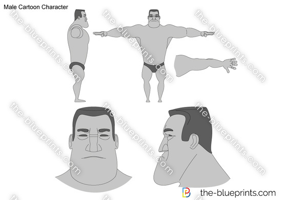 Male Cartoon Character vector drawing