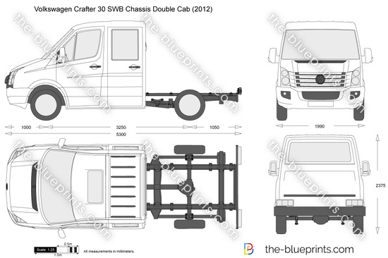 Volkswagen Crafter 30 SWB Chassis Double Cab