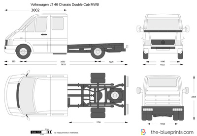 Volkswagen LT 46 Chassis Double Cab MWB