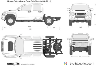 Holden Colorado 4x4 Crew Cab Chassis SX (2011)