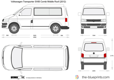 Volkswagen Transporter T5.2 SWB Combi Middle Roof