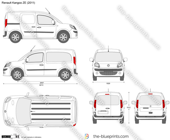  Dibujo vectorial Renault Kangoo ZE