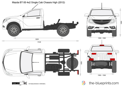 Mazda BT-50 4x2 Single Cab Chassis High (2012)