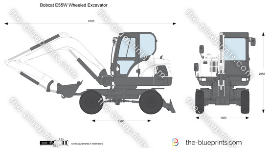 Bobcat E55W Wheeled Excavator