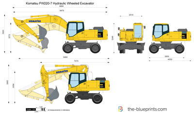 Komatsu PW220-7 Hydraulic Wheeled Excavator