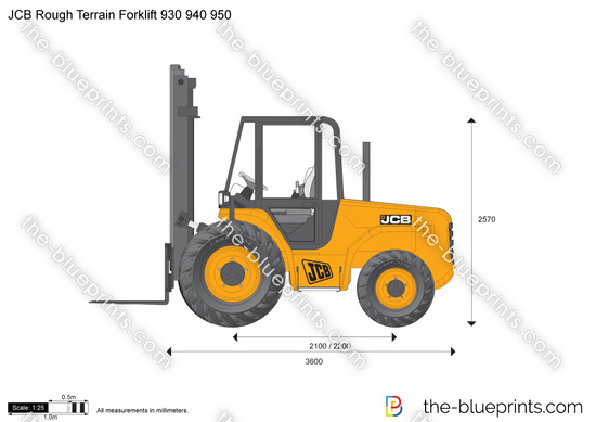 JCB 930 940 950 Rough Terrain Forklift