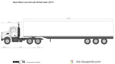 Mack Metro-Liner 6x4 with 48-feet trailer (2011)
