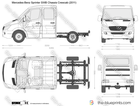 Mercedes-Benz Sprinter SWB Chassis Crewcab
