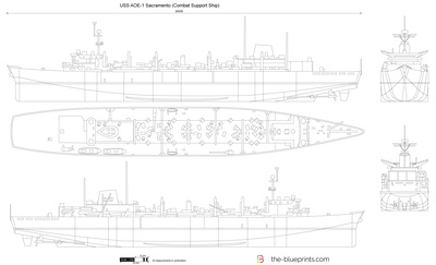 USS AOE-1 Sacramento (Combat Support Ship)