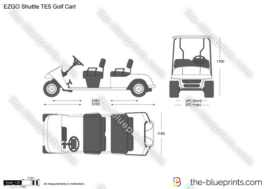 EZGO Shuttle TE5 Golf Cart