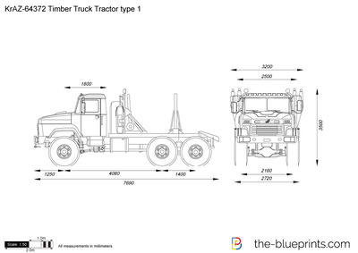 KrAZ-64372 Timber Truck Tractor type 1