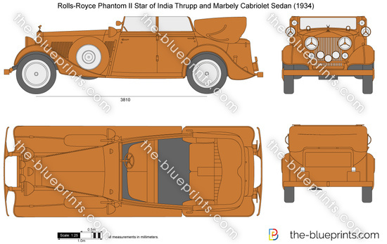 Rolls-Royce Phantom II Star of India Thrupp and Marbely Cabriolet Sedan
