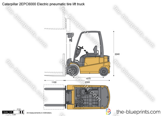 Caterpillar 2EPC6000 Electric pneumatic tire lift truck