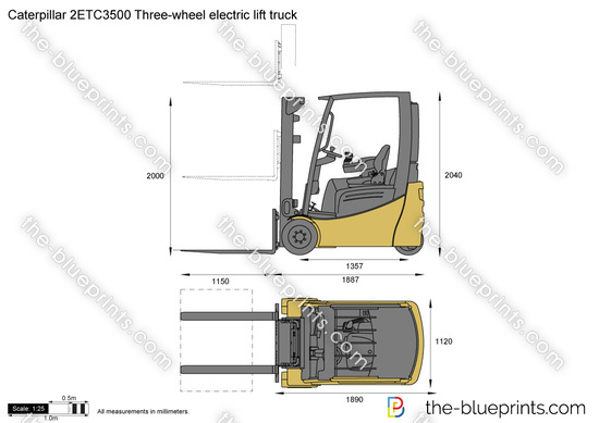 Caterpillar 2ETC3500 Three-wheel electric lift truck