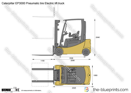 Caterpillar EP3000 Pneumatic tire Electric lift truck