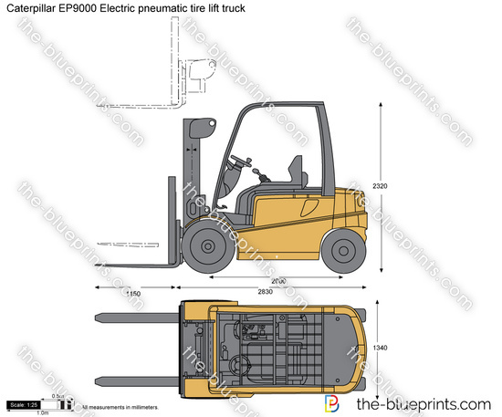Caterpillar EP9000 Electric pneumatic tire lift truck