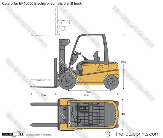 Caterpillar EP10000 Electric pneumatic tire lift truck