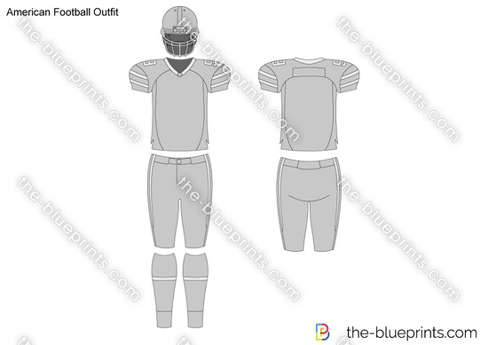 American Football Outfit Vector Drawing