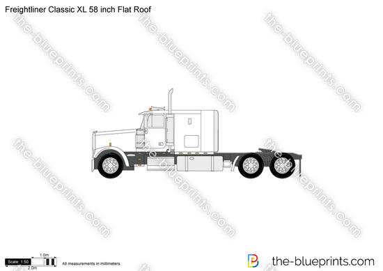 Freightliner Classic XL 58 inch Flat Roof