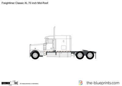 Freightliner Classic XL 70 inch Mid-Roof