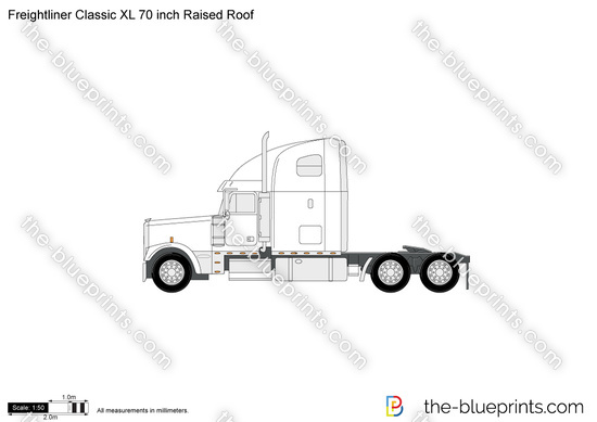 Freightliner Classic XL 70 inch Raised Roof