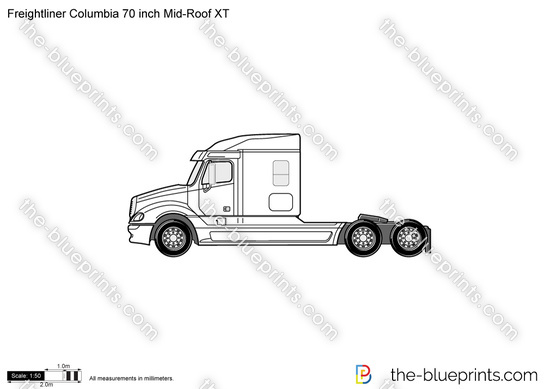 Freightliner Columbia 70 inch Mid-Roof XT