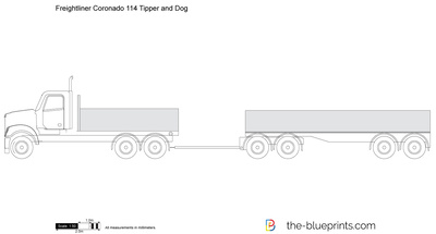 Freightliner Coronado 114 Tipper and Dog