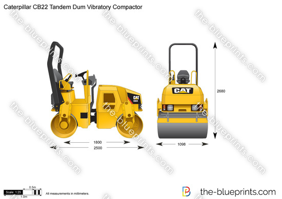 Caterpillar CB22 Tandem Dum Vibratory Compactor