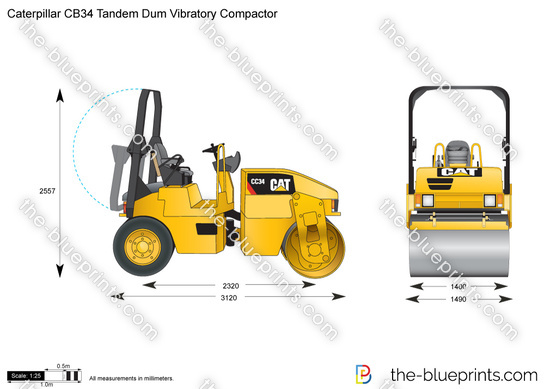 Caterpillar CB34 Tandem Dum Vibratory Compactor