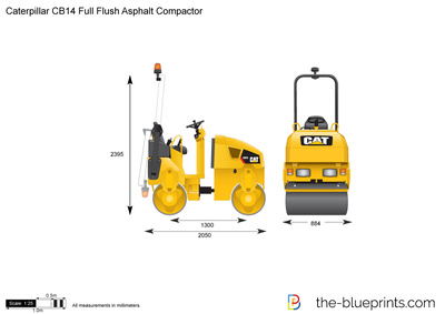 Caterpillar CB14 Full Flush Asphalt Compactor