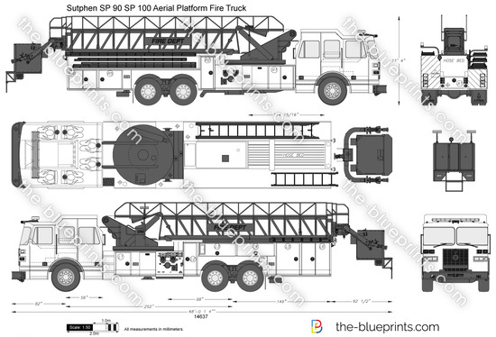 Sutphen SP 90 SP 100 Aerial Platform Fire Truck