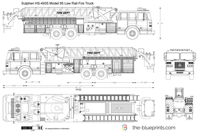 Sutphen HS-4935 Model 95 Low Rail Fire Truck