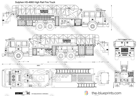 Sutphen HS-4960 High Rail Fire Truck