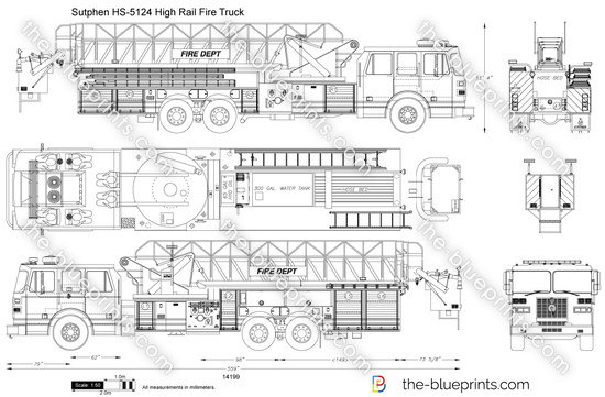 Sutphen HS-5124 High Rail Fire Truck
