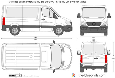 Mercedes-Benz Sprinter 210 310 216 219 310 313 316 319 CDI Van SWB