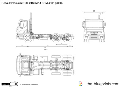 Renault Premium D11L 24S 6x2-4 BOM 4805 (2000)
