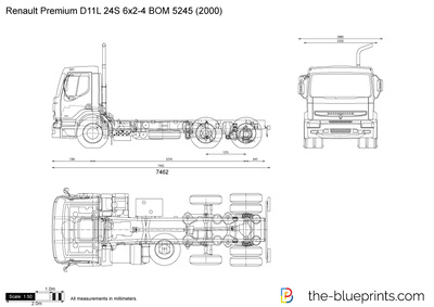 Renault Premium D11L 24S 6x2-4 BOM 5245 (2000)