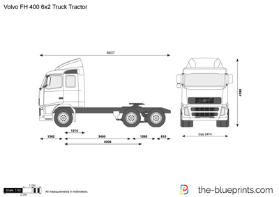 Volvo FH 400 6x2 Truck Tractor