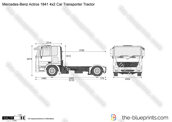 Mercedes-Benz Actros 1841 4x2 Car Transporter Tractor