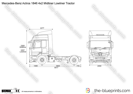 Mercedes-Benz Actros 1846 4x2 Midliner Lowliner Tractor