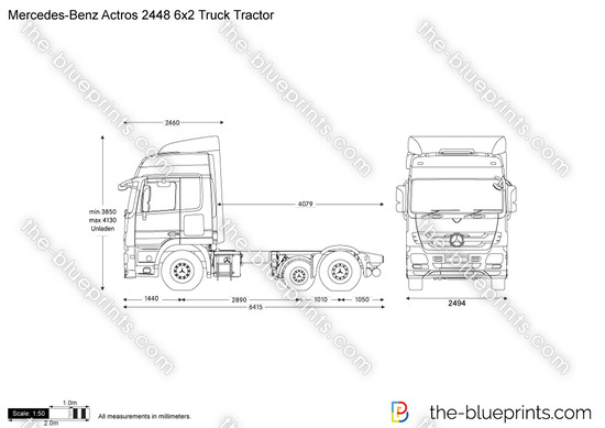 Mercedes-Benz Actros 2448 6x2 Truck Tractor