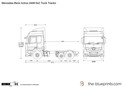 Mercedes-Benz Actros 2448 6x2 Truck Tractor
