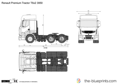 Renault Premium Tractor T6x2 3950
