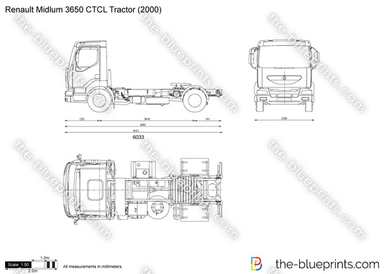Renault Midlum 3650 CTCL Tractor