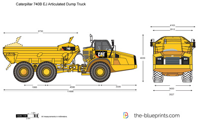 Caterpillar 740B EJ Articulated Dump Truck