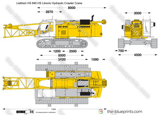 Liebherr HS 845 HS Litronic Hydraulic Crawler Crane
