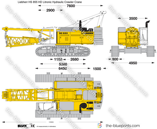 Liebherr HS 855 HD Litronic Hydraulic Crawler Crane