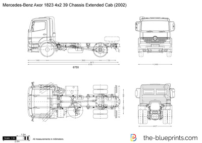 Mercedes-Benz Axor 1823 4x2 39 Chassis Extended Cab