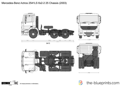 Mercedes-Benz Actros 2541LS 6x2-2 25 Chassis