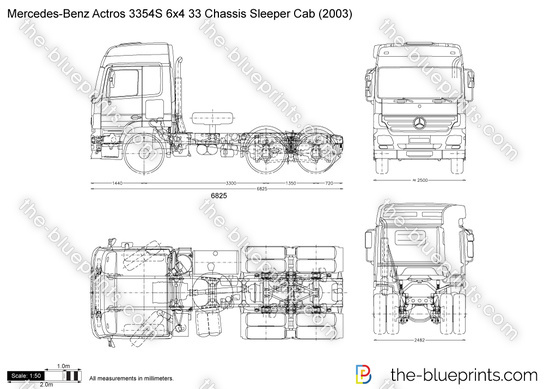 Mercedes-Benz Actros 3354S 6x4 33 Chassis Sleeper Cab